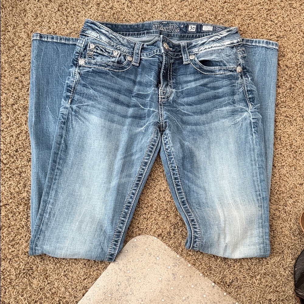Miss Me Light Blue Faded Jeans